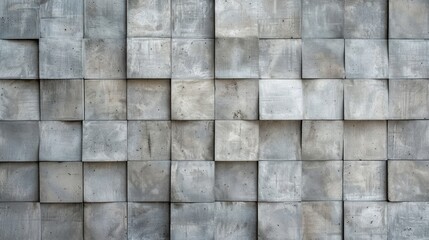 Obraz premium Concrete Wall with Square Tiles