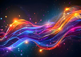 Abstract Colorful Wavy Background