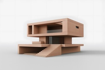 Modern Architecture Concrete House 3d Model Design