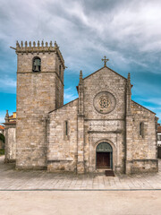 Fototapeta premium The Mother Church of Caminha, Viana do Castelo district. Gothic church in Caminha, north of Portugal