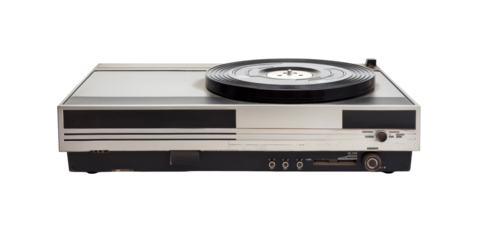 Vintage VHS Player with Front-Loading Mechanism