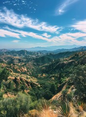 Naklejka premium Mountain Vista View From Above