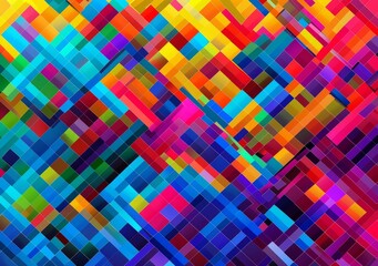Abstract Geometric Pattern in Vibrant Colors