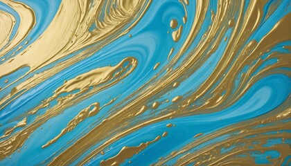 Azure Liquid Art: A Study in Color and Texture