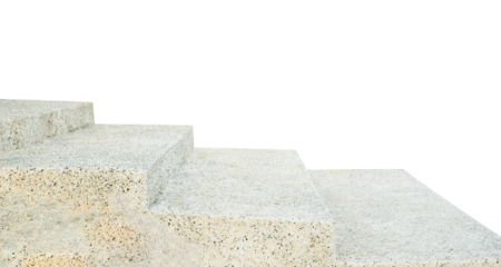 stone steps isolated on white