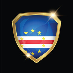 Cape Verde Flag Golden Shield Logo