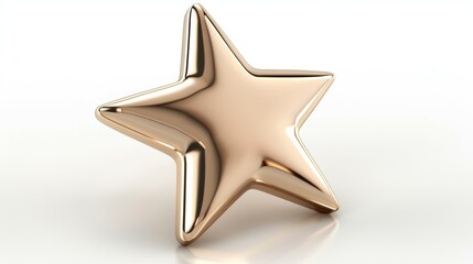 A gold star with a shiny surface