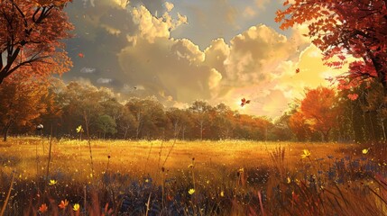 Fototapeta premium Fall Field