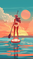 balade en paddle au couch&eacute; du soleil