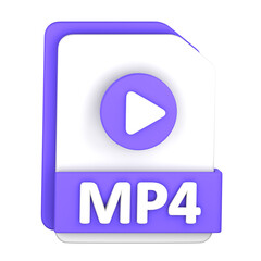 MP4 File 3D Illustration for uiux, web, app, presentation, etc