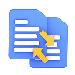 Duplicate File 3D Illustration for uiux, web, app, presentation, etc