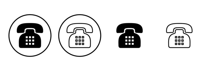 Telephone icon set. phone icon vector.