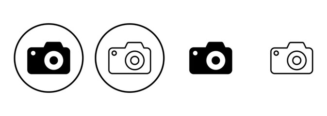 Camera icon set. photo camera icon. camera photography icon.