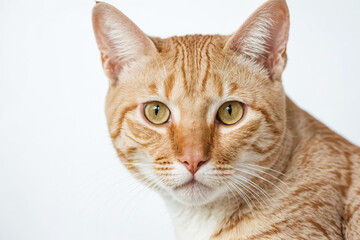 Obraz premium Close-up Portrait of a Ginger Cat with Striking Green Eyes