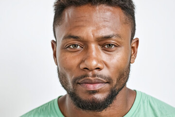 Obraz premium Close-up portrait of a handsome man looking intensely at the camera