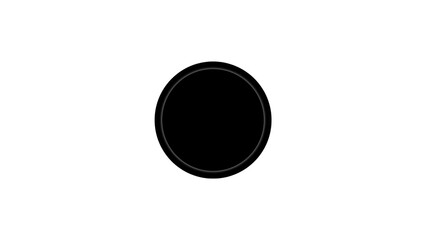 Black round circle geometric ball shape line art vector icon for apps and websites PNG