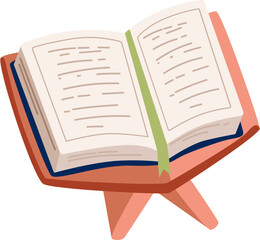 Reading holy quran illustration