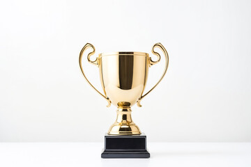 Fototapeta premium Gold Trophy on White Background