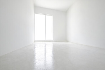 Fototapeta premium Minimalist White Room with Window