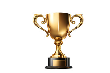 Fototapeta premium golden trophy on transparent background