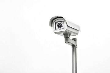Security camera on white background