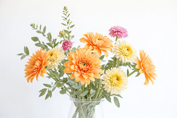 Orange and Yellow Flowers in a Vase