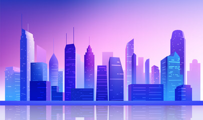Fototapeta premium a cityscape with a city in the background.