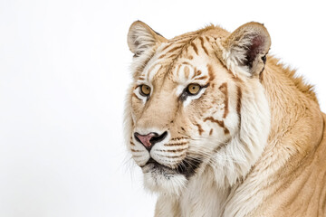 Obraz premium Close-up Portrait of a White Tiger with Striking Yellow Eyes
