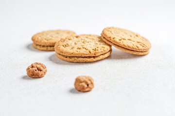Closeup of Cookies on White Surface