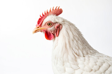Fototapeta premium White Chicken Portrait