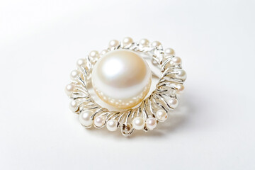 Elegant Pearl Brooch