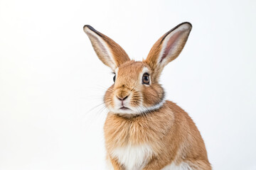 Obraz premium Portrait of a cute brown rabbit