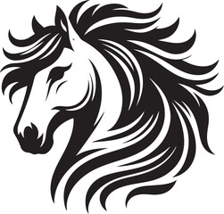 Obraz premium Silhouette image horses head Victor style