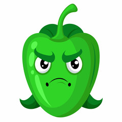 Capsaicin vector illustration, disapproving icon and healthy solder fruit, silhouette, logo, eps file, Capsaicin cartoon character, png On White Background