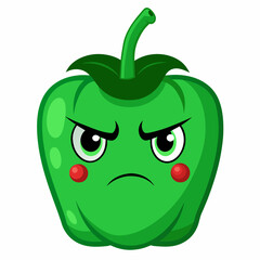 Capsaicin vector illustration, disapproving icon and healthy solder fruit, silhouette, logo, eps file, Capsaicin cartoon character, png On White Background