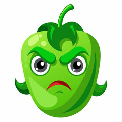Capsaicin vector illustration, disapproving icon and healthy solder fruit, silhouette, logo, eps file, Capsaicin cartoon character, png On White Background