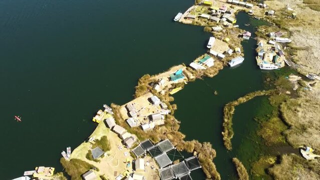 aerial view of titicaca lake Peru