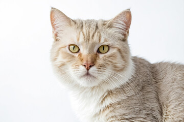 Obraz premium Close-up of a cute cat with golden eyes