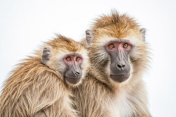 Obraz premium Baboon Mother and Child