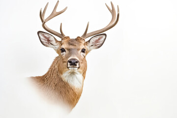 Fototapeta premium Close Up Portrait of a White-tailed Deer Buck