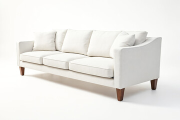 Fototapeta premium White Sofa with Wooden Legs