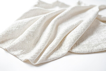 White Lace Fabric Close Up