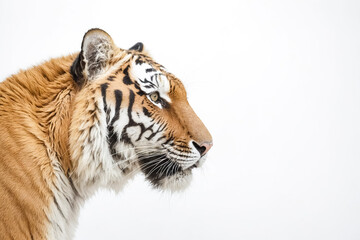 Naklejka premium Close-up of a Tiger's Profile