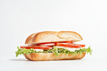 Freshly Made Sandwich with Tomatoes and Lettuce