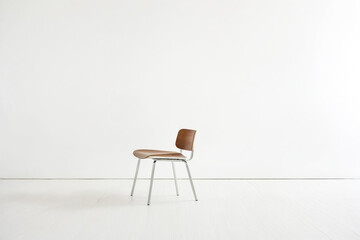 Fototapeta premium Modern chair in minimalist room