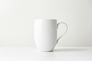Obraz premium White Mug on White Background