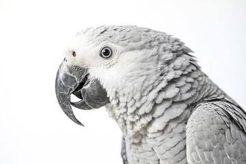 Obraz premium Grey Parrot Close-Up Portrait