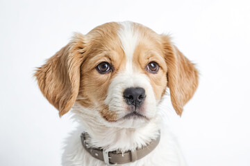 Adorable puppy with big brown eyes