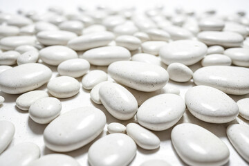 Fototapeta premium White Stones on a White Background