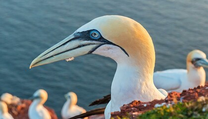 Fototapeta premium Northern gannet (Morus bassanus), Helgoland islands seabird